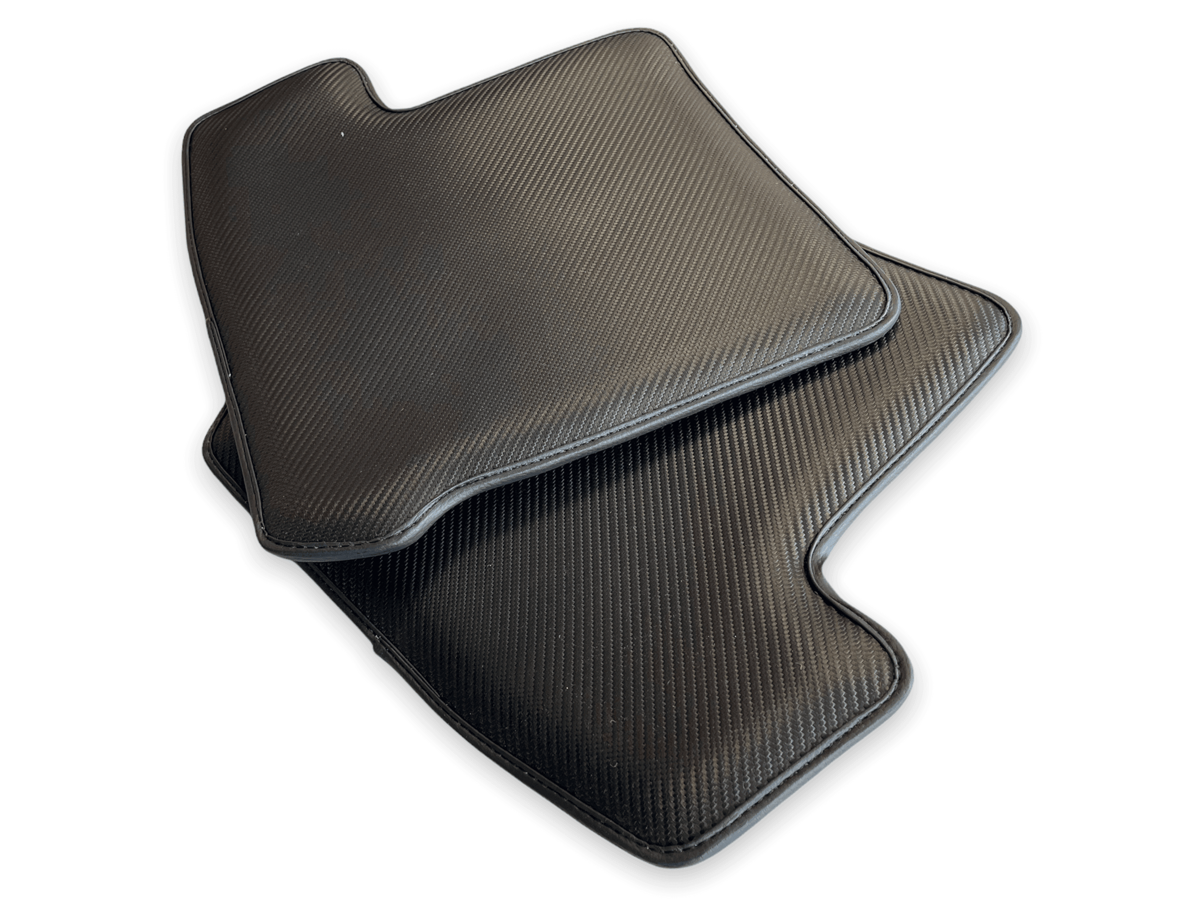 Carbon Fiber Floor Mats for Porsche Panamera (2017-2023) Green Sewing - AutoWin