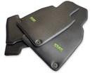 Carbon Fiber Floor Mats for Porsche Panamera (2017-2023) Green Sewing - AutoWin