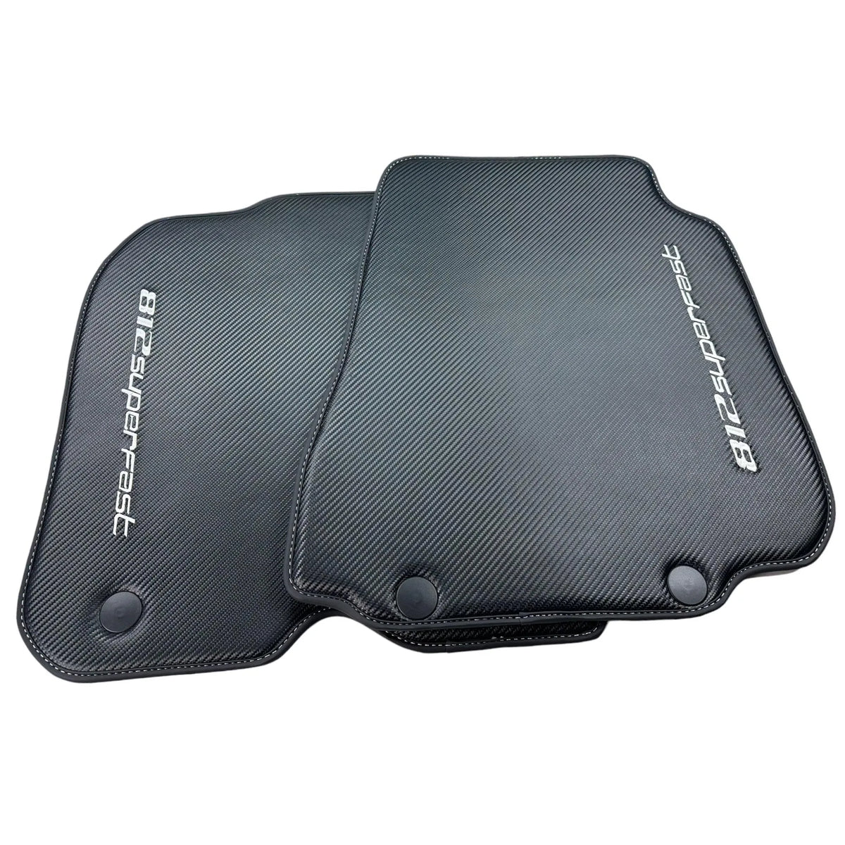 Carbon Fiber Leather Floor Mats For Ferrari 812 Superfast - AutoWin