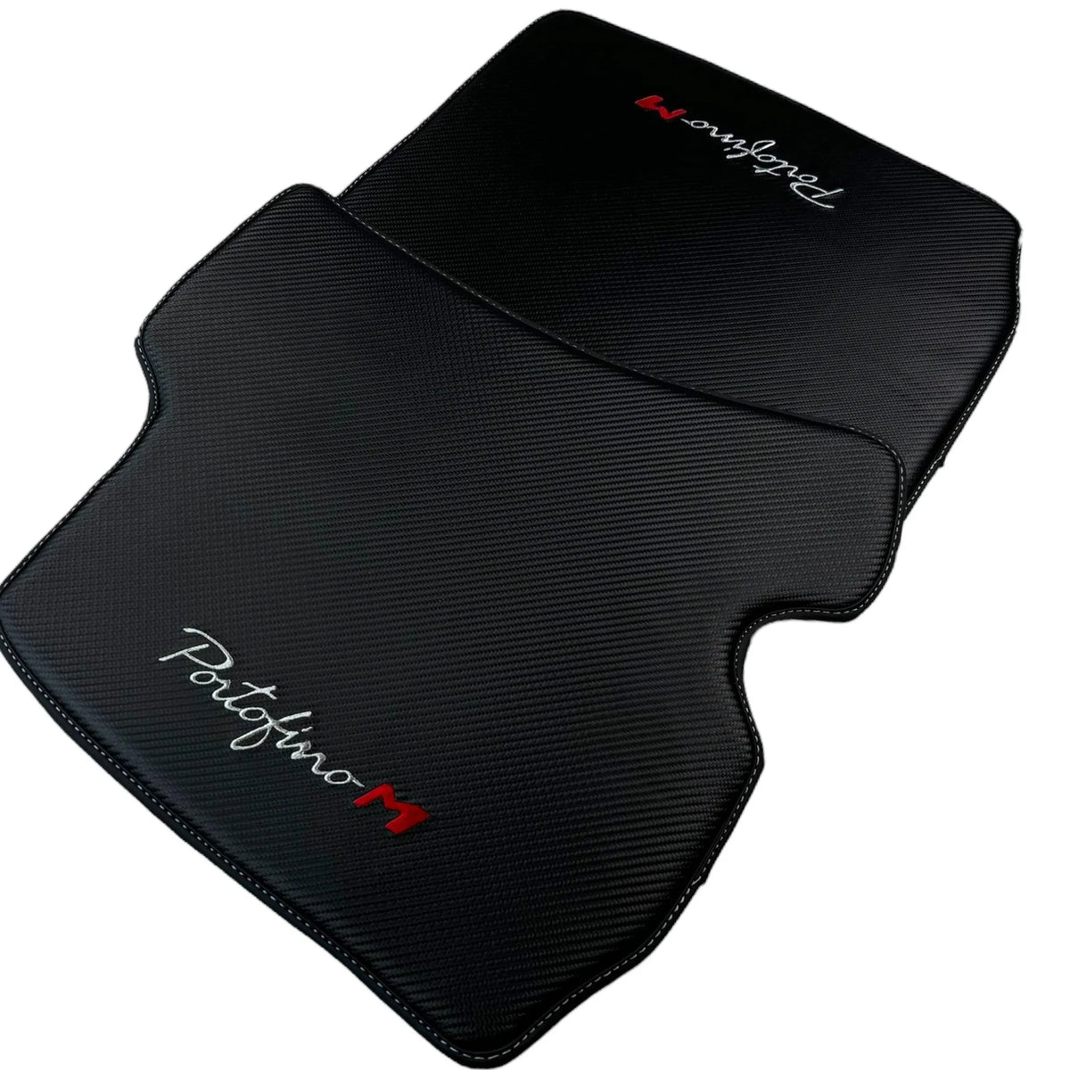 Carbon Fiber Leather Floor Mats for Ferrari Portofino M (2018-2023) - AutoWin