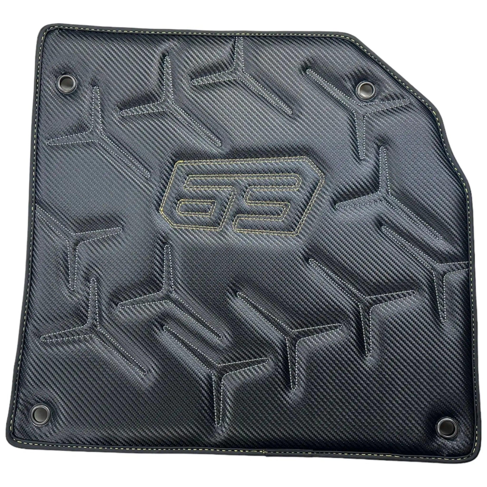 Carbon Leather Floor Mats for Lamborghini Aventador SVJ 63 Edition - AutoWin