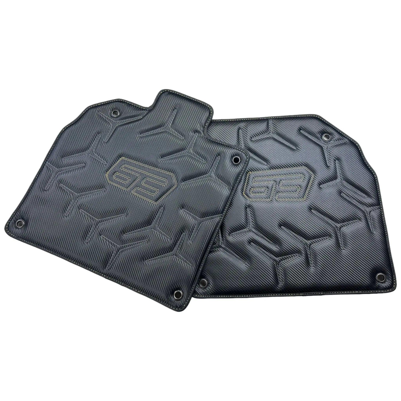Carbon Leather Floor Mats for Lamborghini Aventador SVJ 63 Edition - AutoWin
