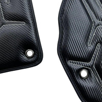 Carbon Leather Floor Mats for Lamborghini Aventador SVJ 63 Edition - AutoWin