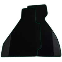 Custom Black Floor Mats for Ferrari 328 GTB (1985-1989) with Leather