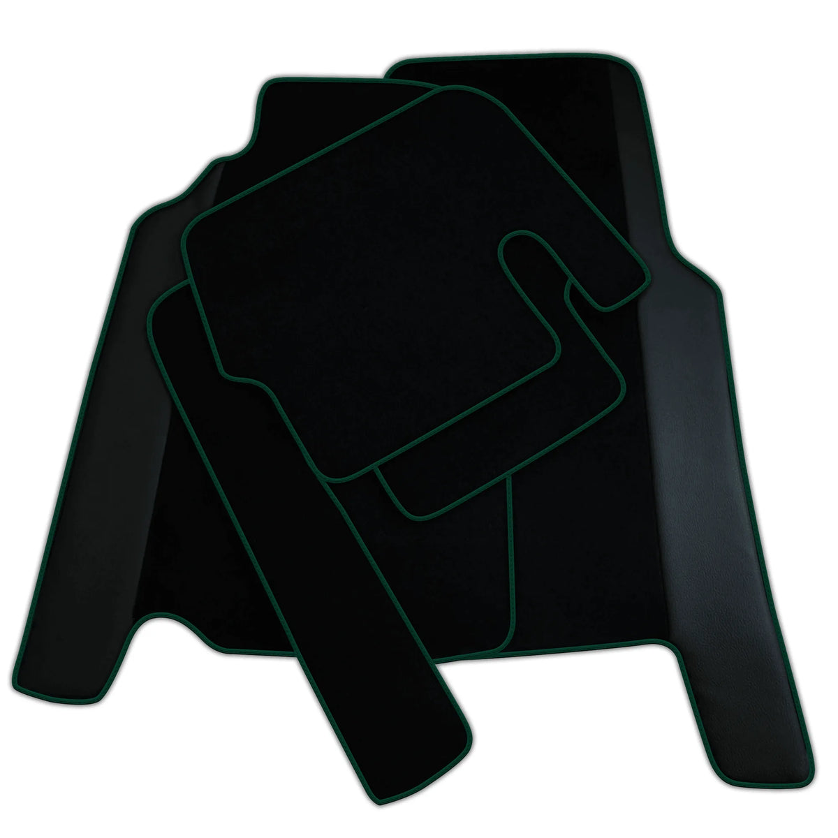 Custom Black Floor Mats For Ferrari 456 (1992-2003) With Leather