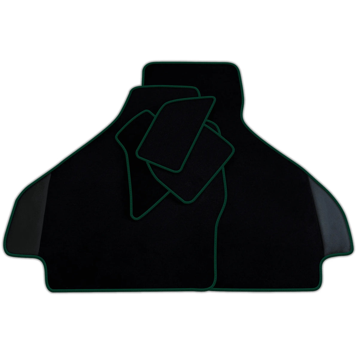 Custom Black Floor Mats for Ferrari 512 TR 1992-1994 with Leather