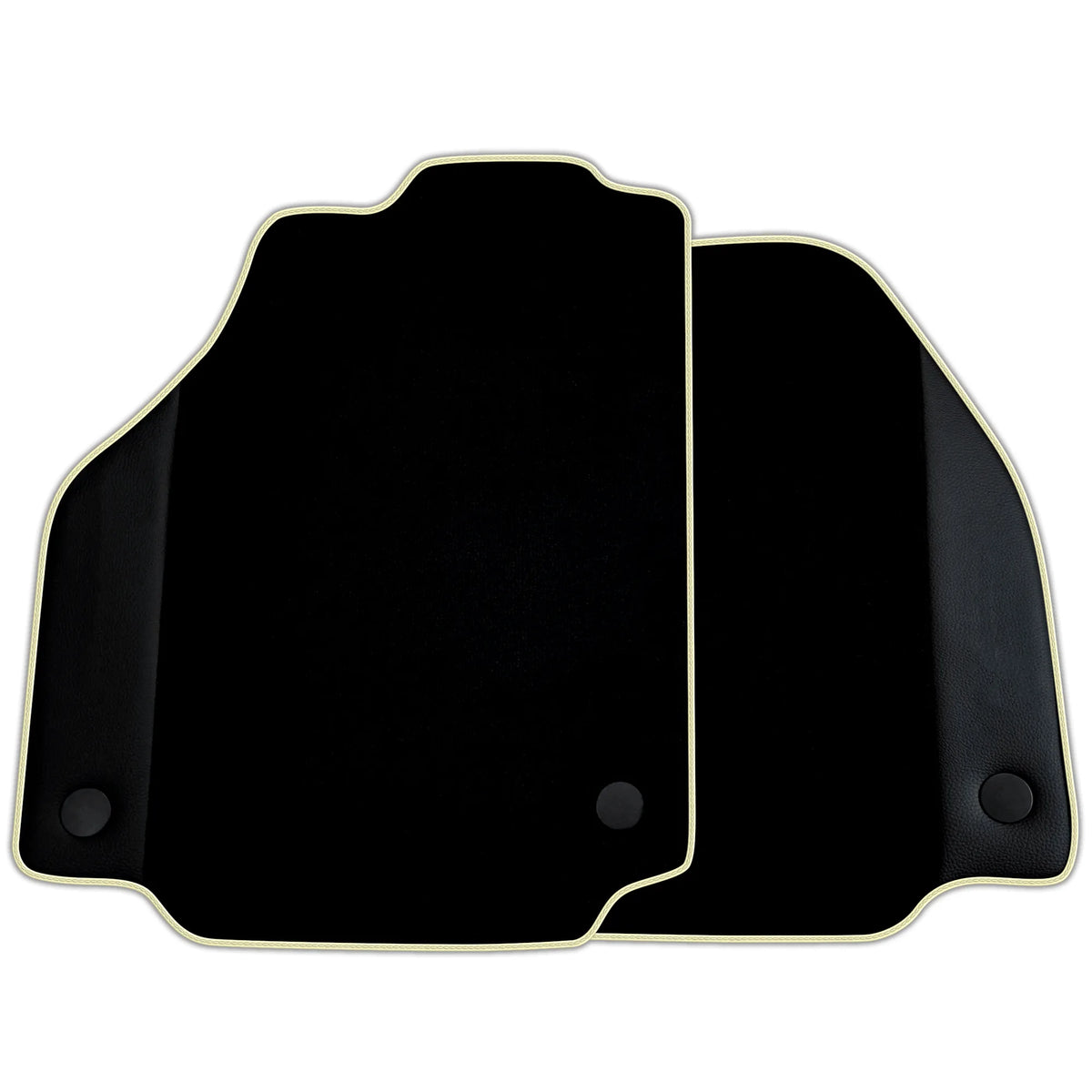 Custom Black Floor Mats for Ferrari F8 Spider (2019-2023) with Leather