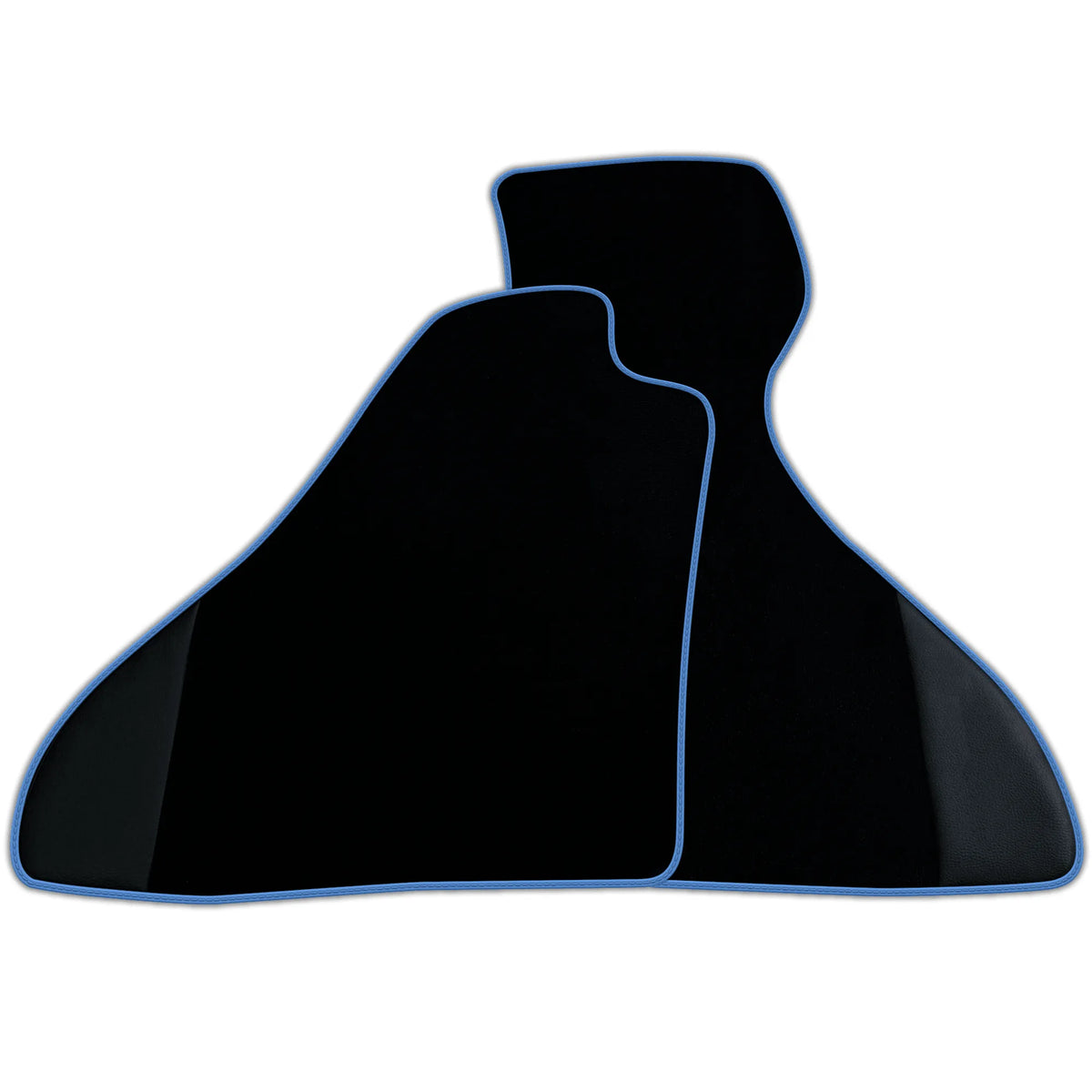 Custom Black Floor Mats for Ferrari Mondial Convertible (1983-1993) with Leather