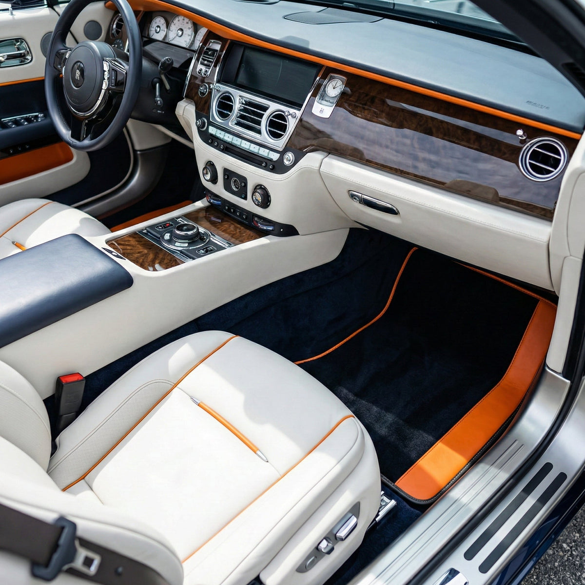 Interior look of floor mats for Rolls Royce Dawn (2016-2023)