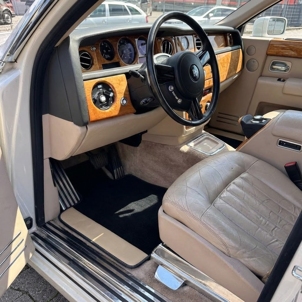 Custom Floor Mats for Rolls Royce Phantom Sedan (2003-2016) With Beige Leather
