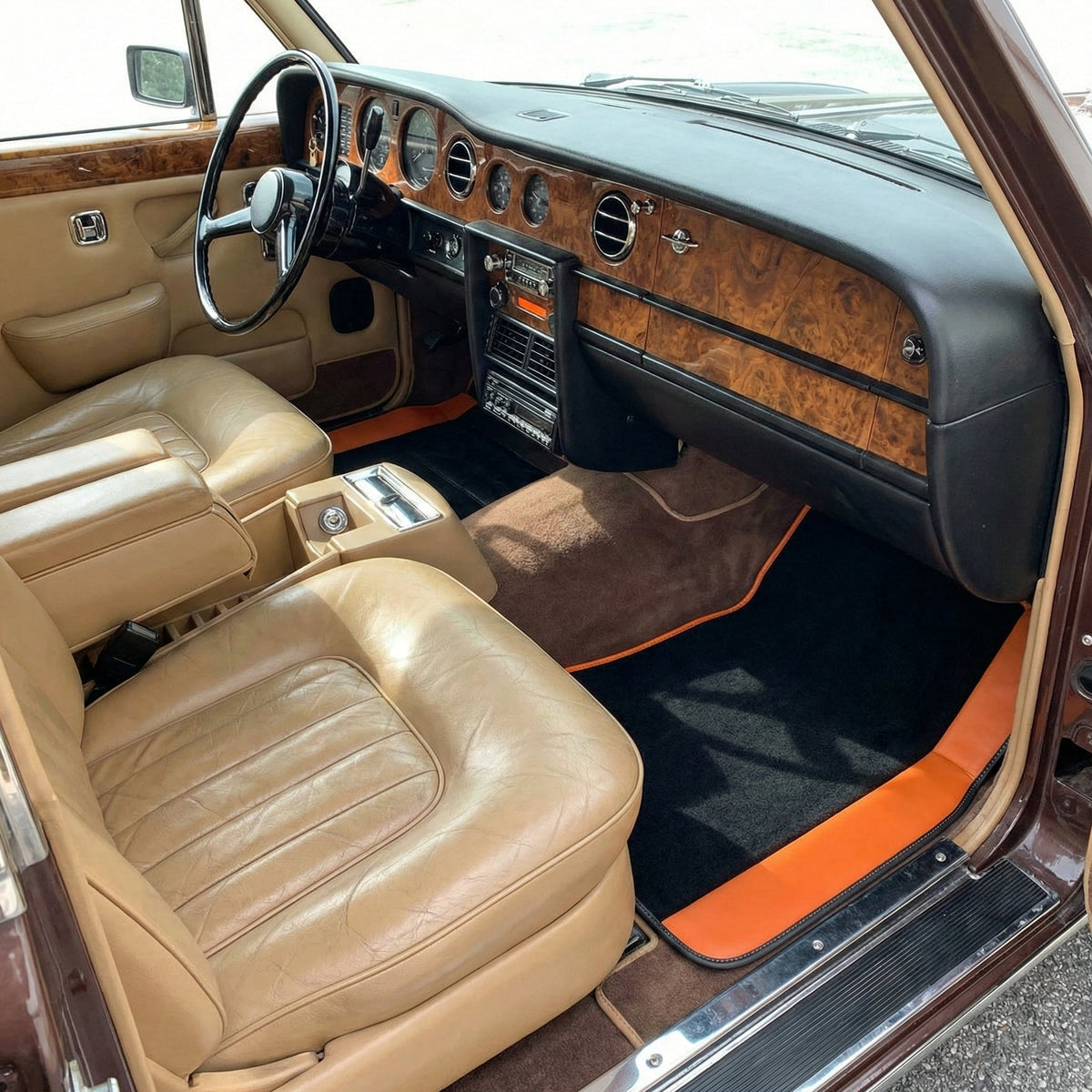 Interior look of floor mats for Rolls Royce Shadow (1965-1977)