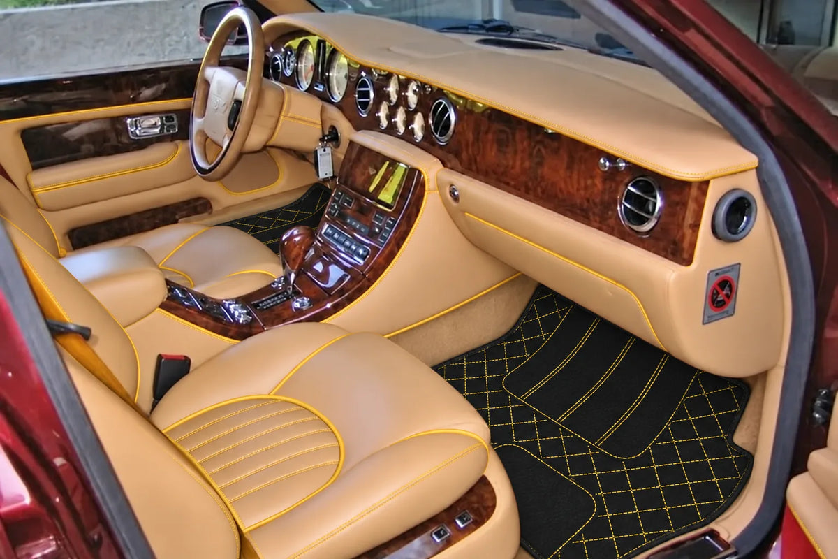 Customizable Leather Floor Mats with AW1 Pattern for Bentley Red Label RL (1998-2009) inside the vehicle