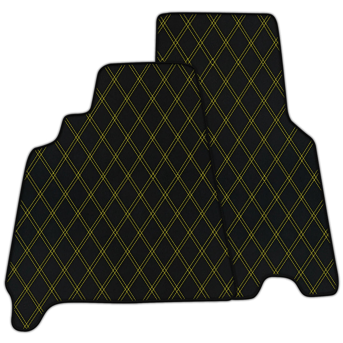 Customizable Leather Floor Mats with Double Diamond Pattern for Ferrari 550 Maranello (1996-2002)