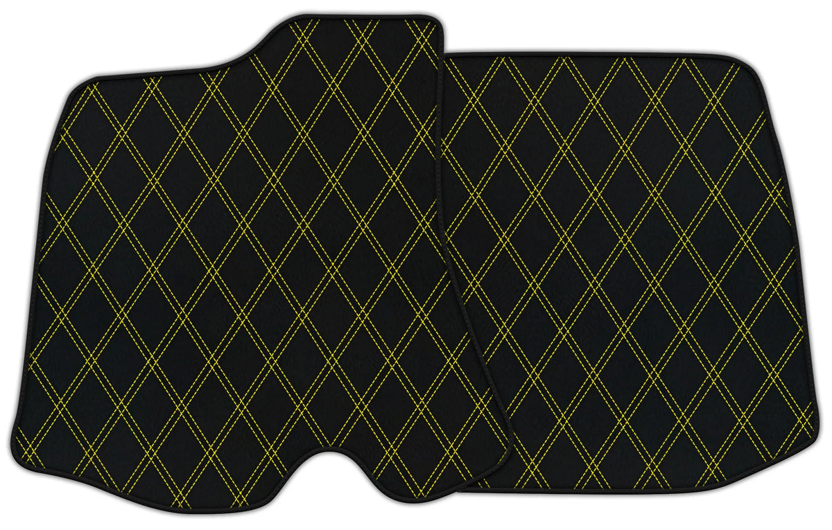 Customizable Leather Floor Mats with Double Diamond Pattern for Ferrari Portofino (2018–2023)