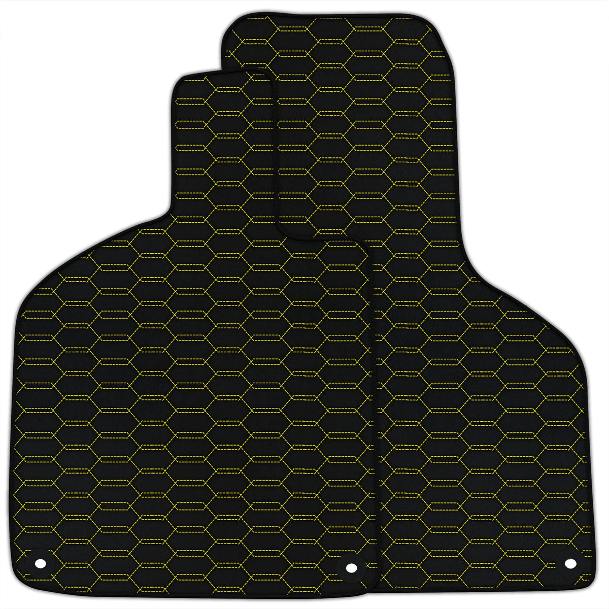 Customizable Leather Floor Mats with Interalced Hex Pattern for Lamborghini Huracan EVO (2019-2024)