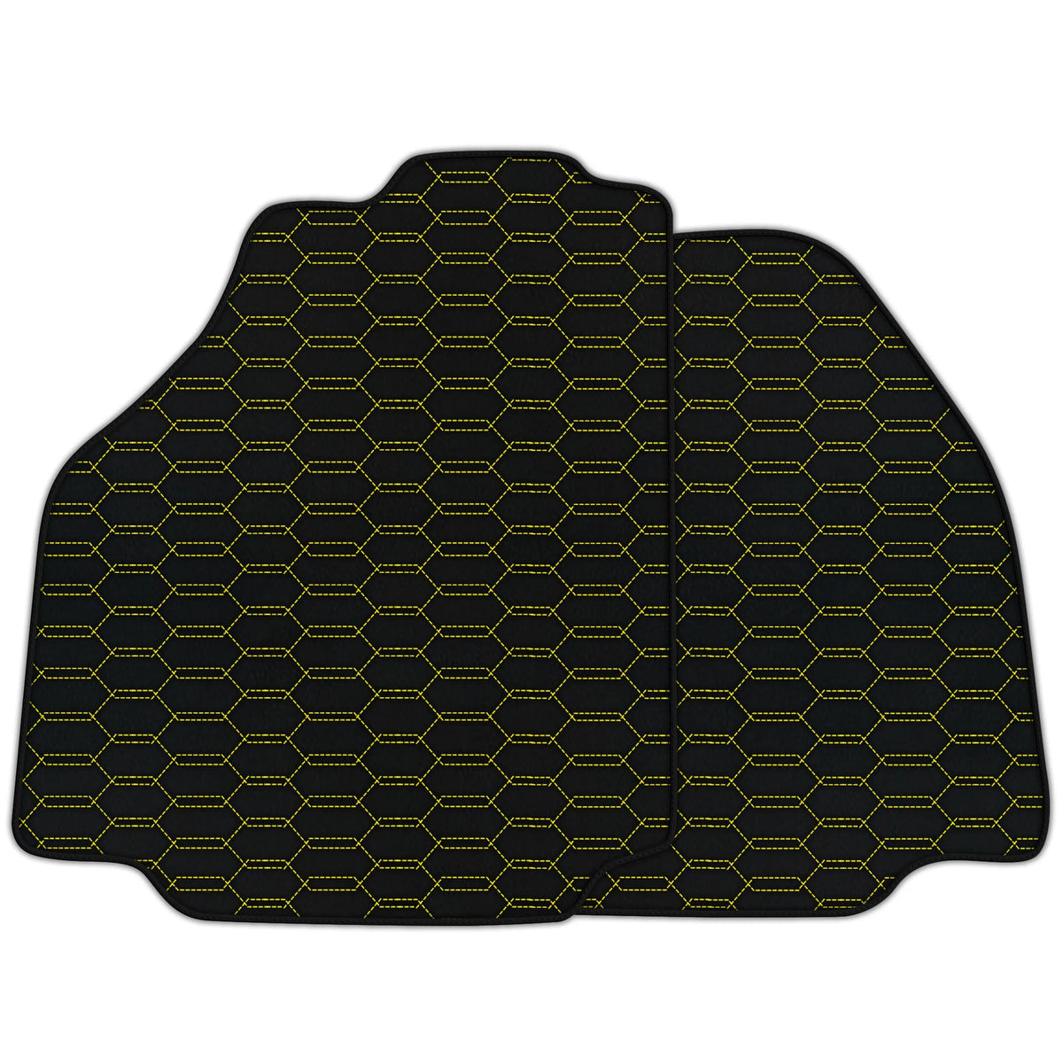 Customizable Leather Floor Mats with Interlaced Hex Pattern for Ferrari 488 Pista Spider (2019-2021)