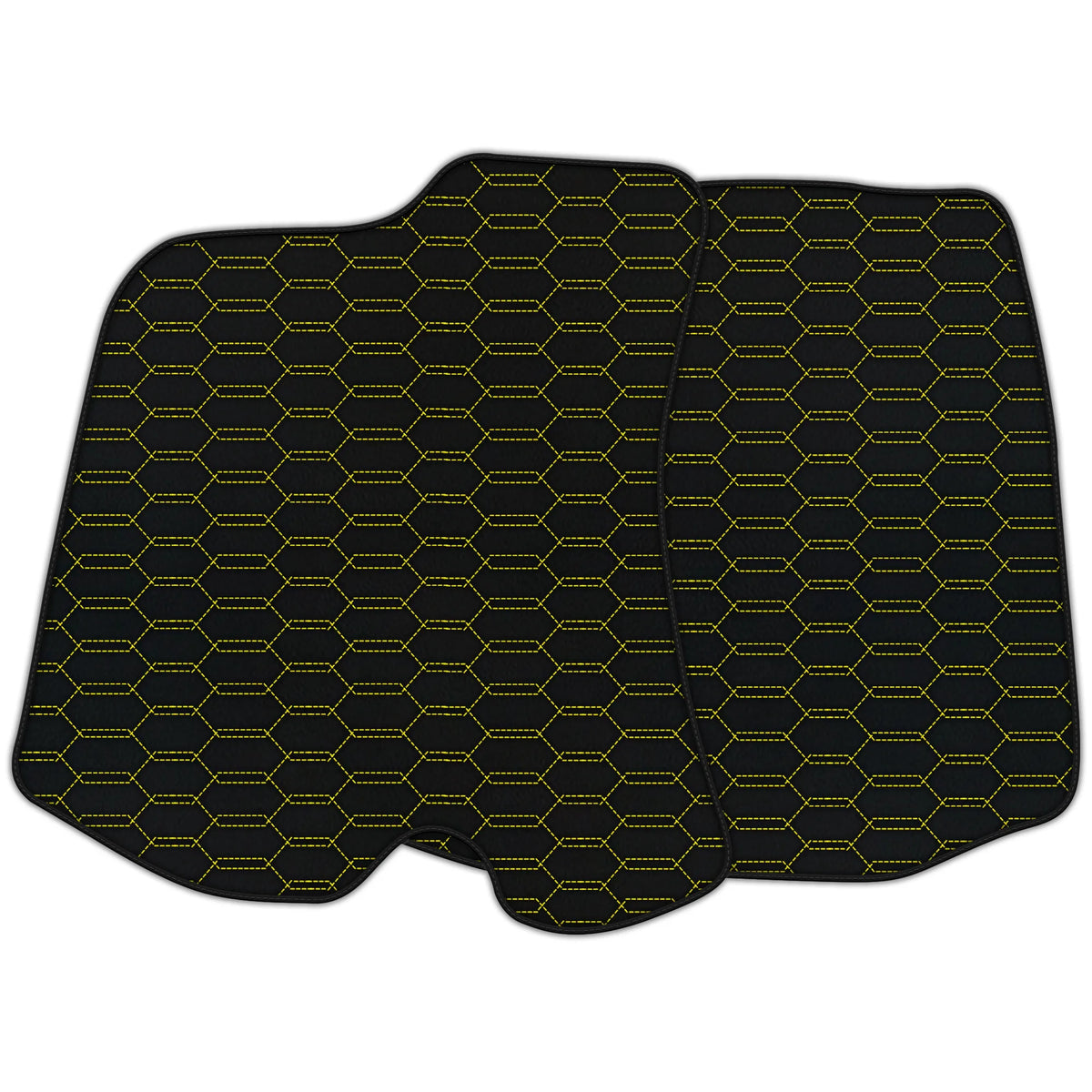 Customizable Leather Floor Mats with Interlaced Hex Pattern for Ferrari Portofino (2018–2023)