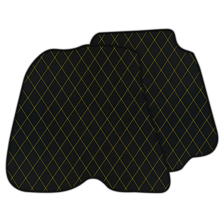 Customizable Leather Floor Mats with Single Diamond Pattern for Ferrari 812 GTS (2018-2023)