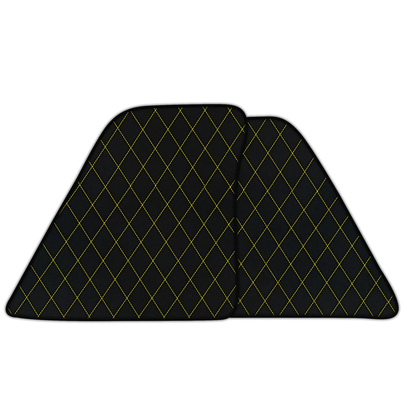 Customizable Leather Floor Mats with Single Diamond Pattern for Ferrari SF90 Stradale (2019-2024)