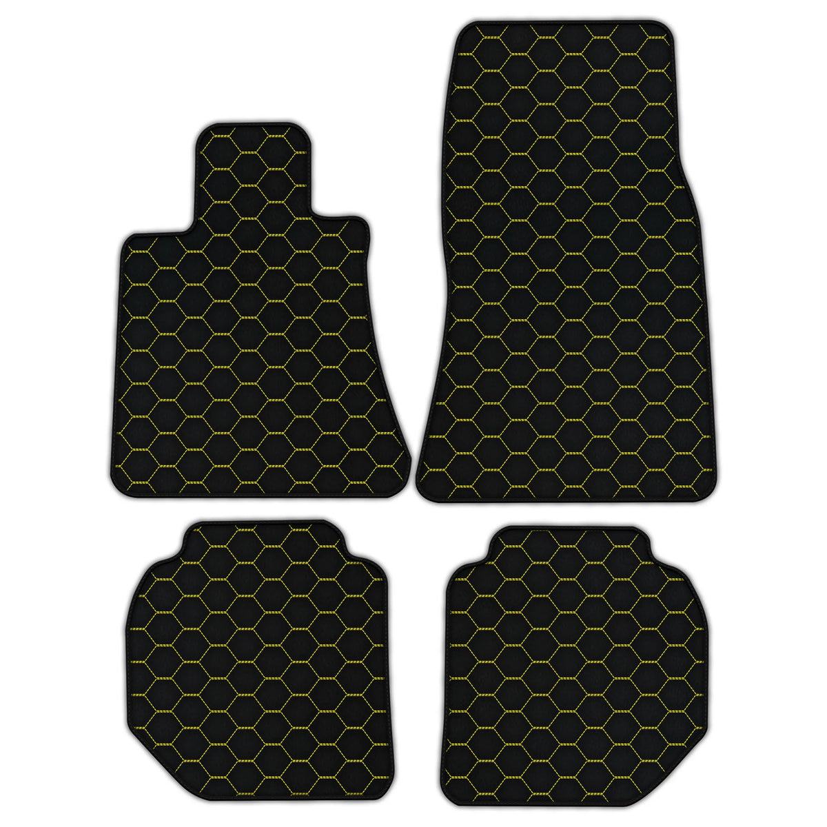 Customizable Leather Floor Mats with Symmetrical Hex Pattern for Rolls Royce Ghost Series II (2021–2024)