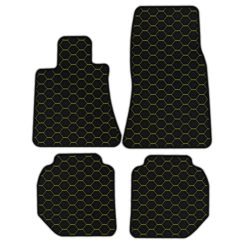 Customizable Leather Floor Mats with Symmetrical Hex Pattern for Rolls Royce Ghost Series II (2021–2024)
