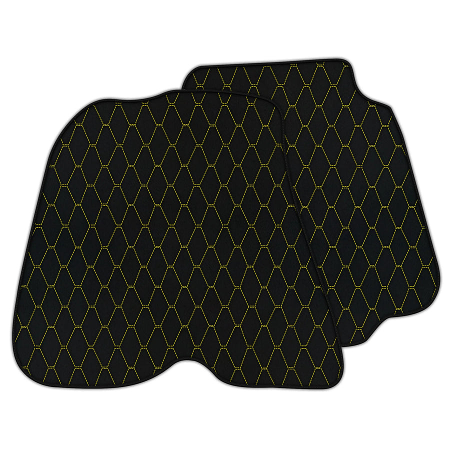 Customizable Leather Floor Mats with Vertical Hex Pattern for Ferrari 812 GTS (2018-2023)