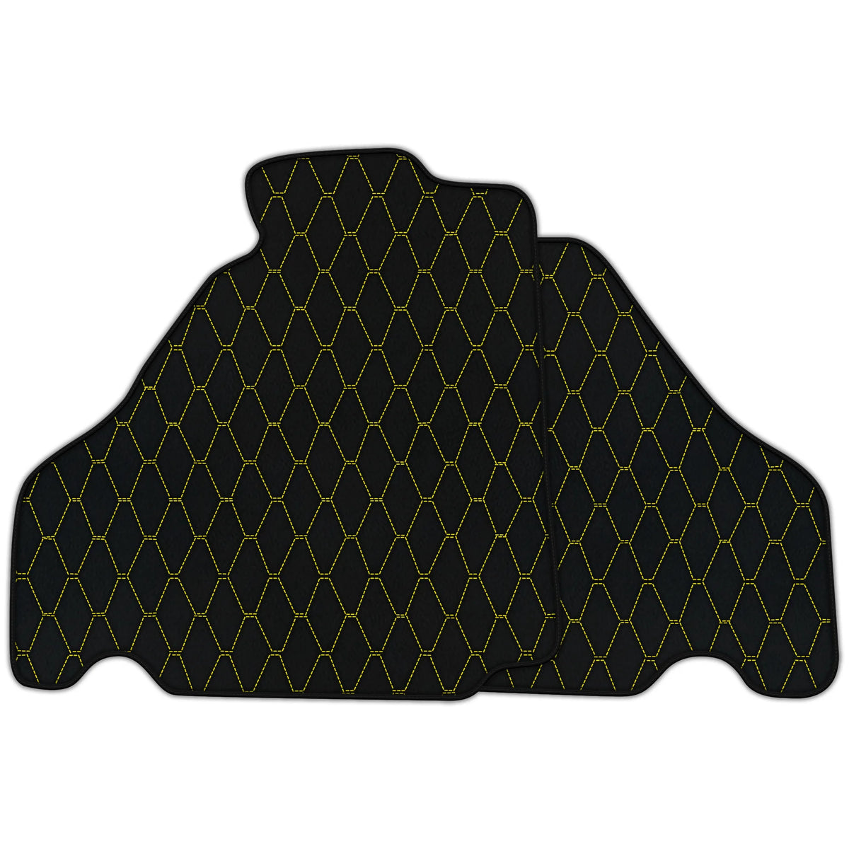 Customizable Leather Floor Mats with Vertical Hex Pattern for Ferrari F430 (2004-2009)