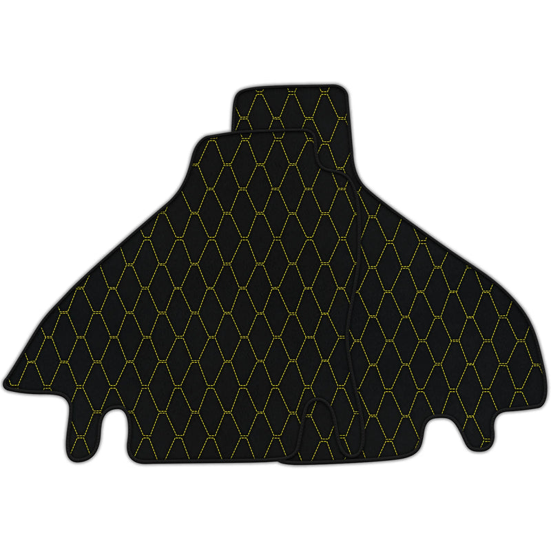 Customizable Leather Floor Mats with Vertical Hex Pattern for Ferrari Testarossa (1984-1996)