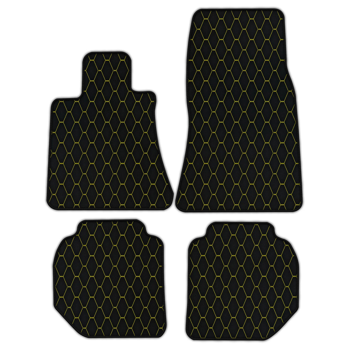 Customizable Leather Floor Mats with Vertical Hex Pattern for Rolls Royce Ghost Series II (2021–2024)