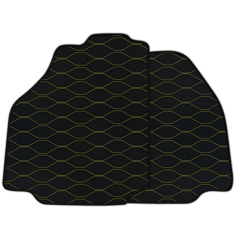 Customizable Leather Floor Mats with Viper Hex Pattern for Ferrari F8 (2019-2023)