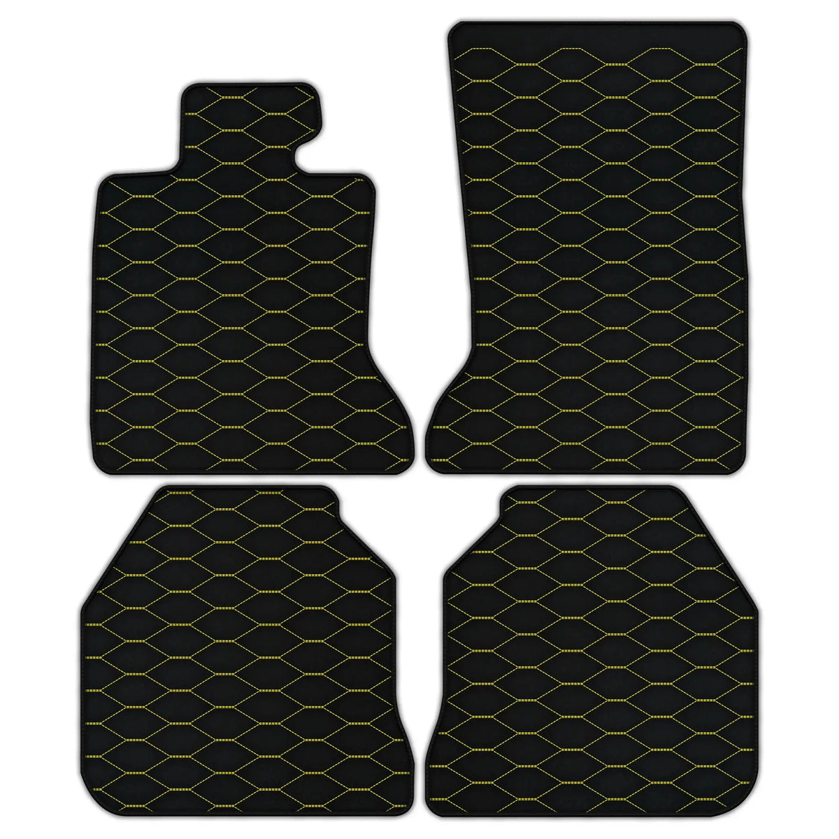 Customizable Leather Floor Mats with Viper Hex Pattern for Rolls Royce Ghost Series I (2010–2020)