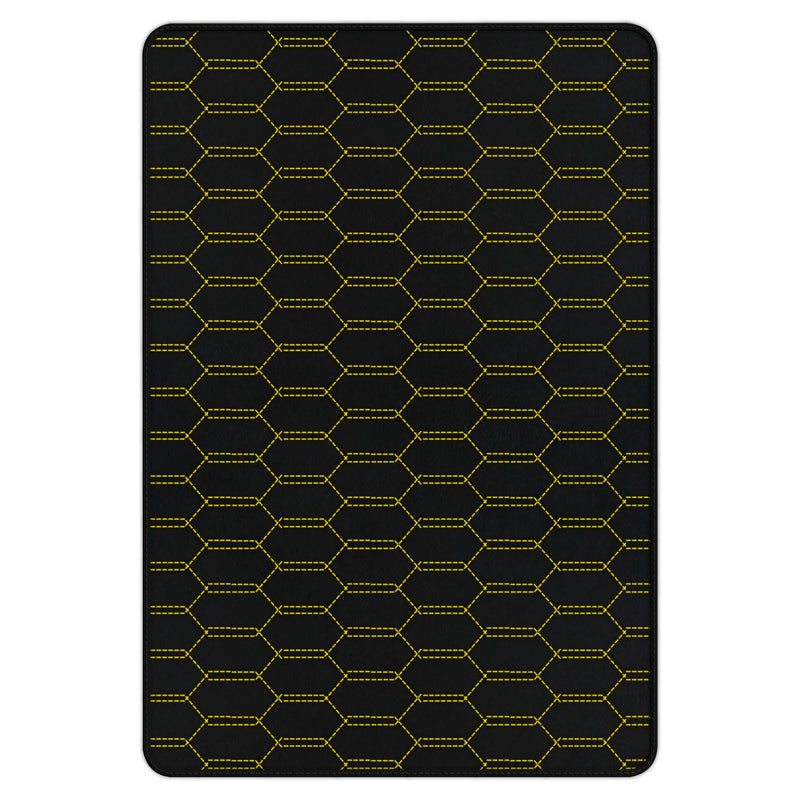 Customizable Leather Trunk Floor Mats with Interlaced Hex Pattern for Ferrari 458 Speciale (2012-2015)