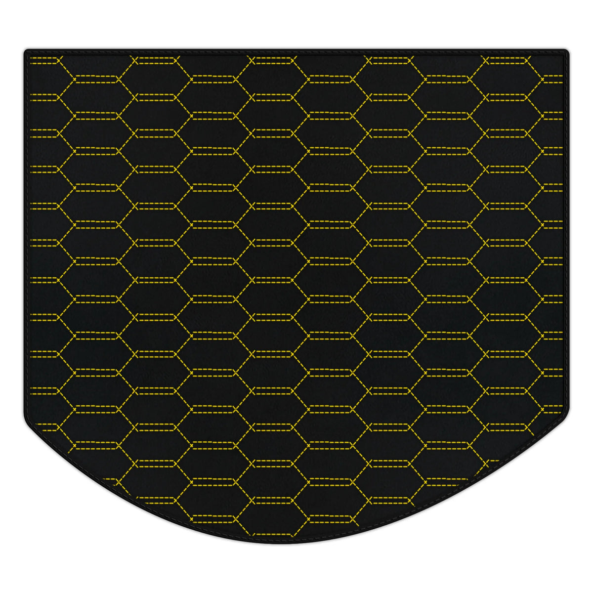Customizable Leather Trunk Floor Mats with Interlaced Hex Pattern for Ferrari 512 TR (1992-1994)