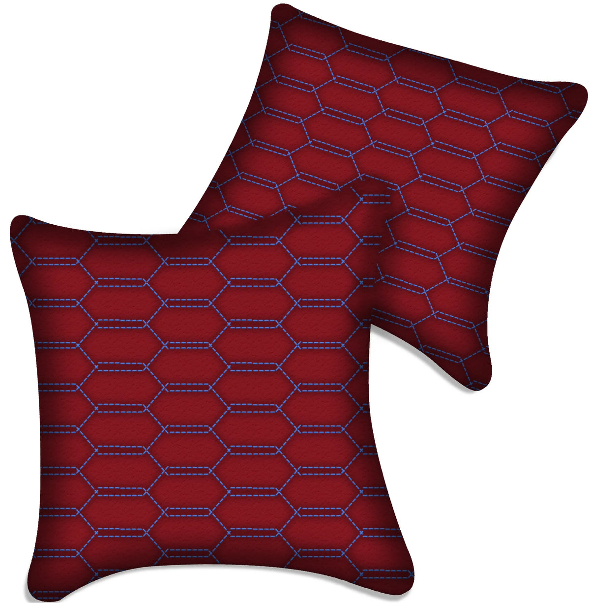 Customizable Red Leather Pillows Set of 2 for All Vehicles