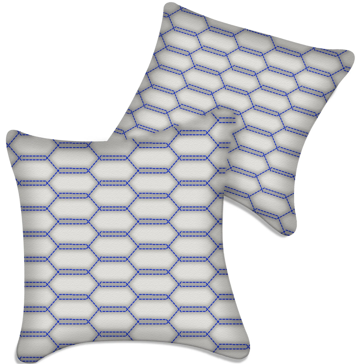 Customizable White Leather Pillows Set of 2 for All Vehicles