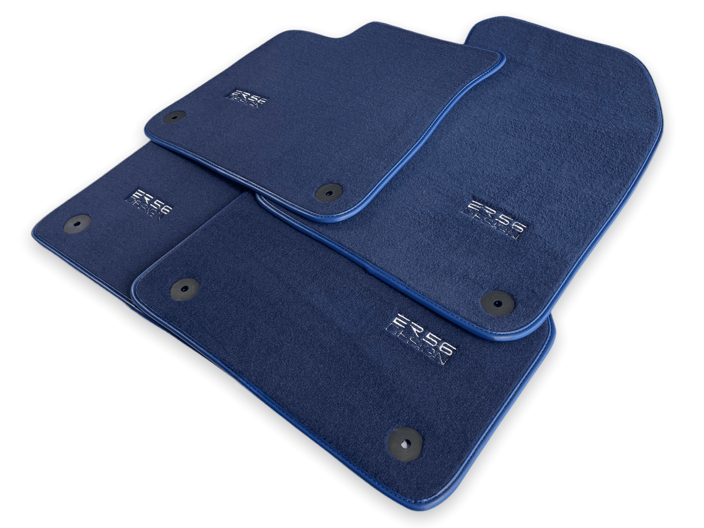 Dark Blue Floor Mats for Audi A8 D5 Long (2017-2023) | ER56 Design - AutoWin