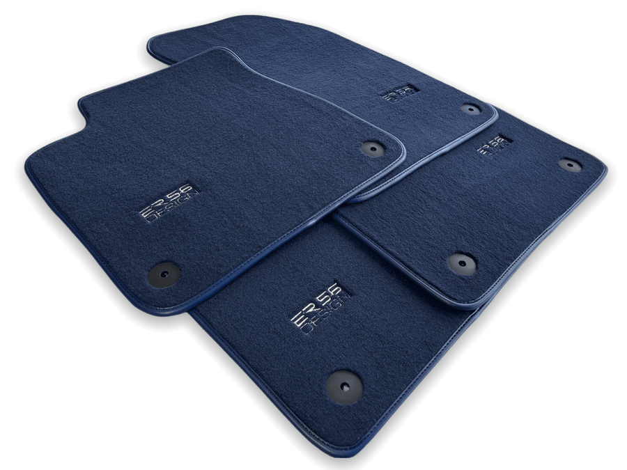 Dark Blue Floor Mats for Audi A8 D5 Long (2017-2023) | ER56 Design - AutoWin