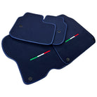Dark Blue Floor Mats For Ferrari GTC4 Lusso (2016-2023) Italian Edition - AutoWin