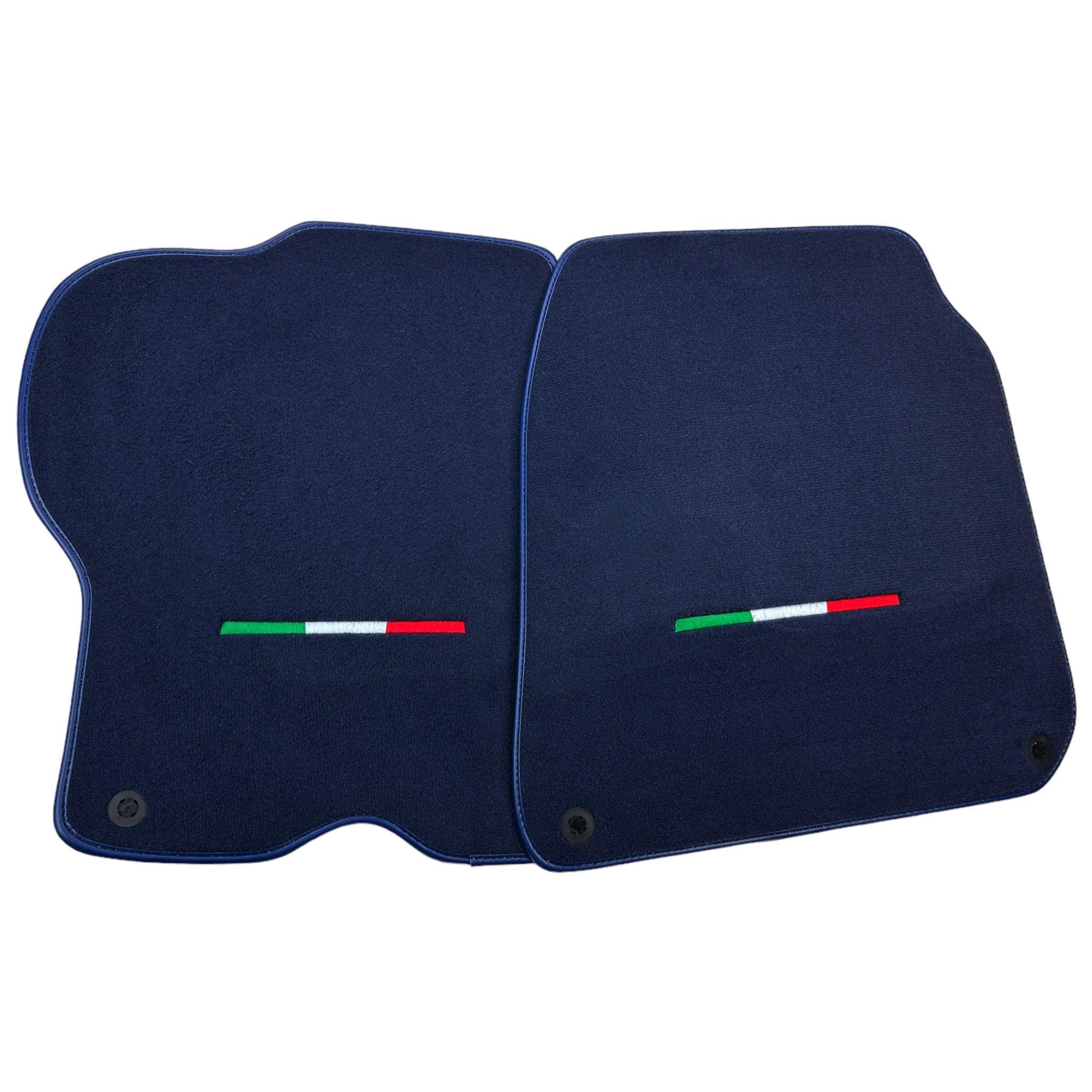 Dark Blue Floor Mats For Ferrari GTC4 Lusso (2016-2023) Italian Edition - AutoWin
