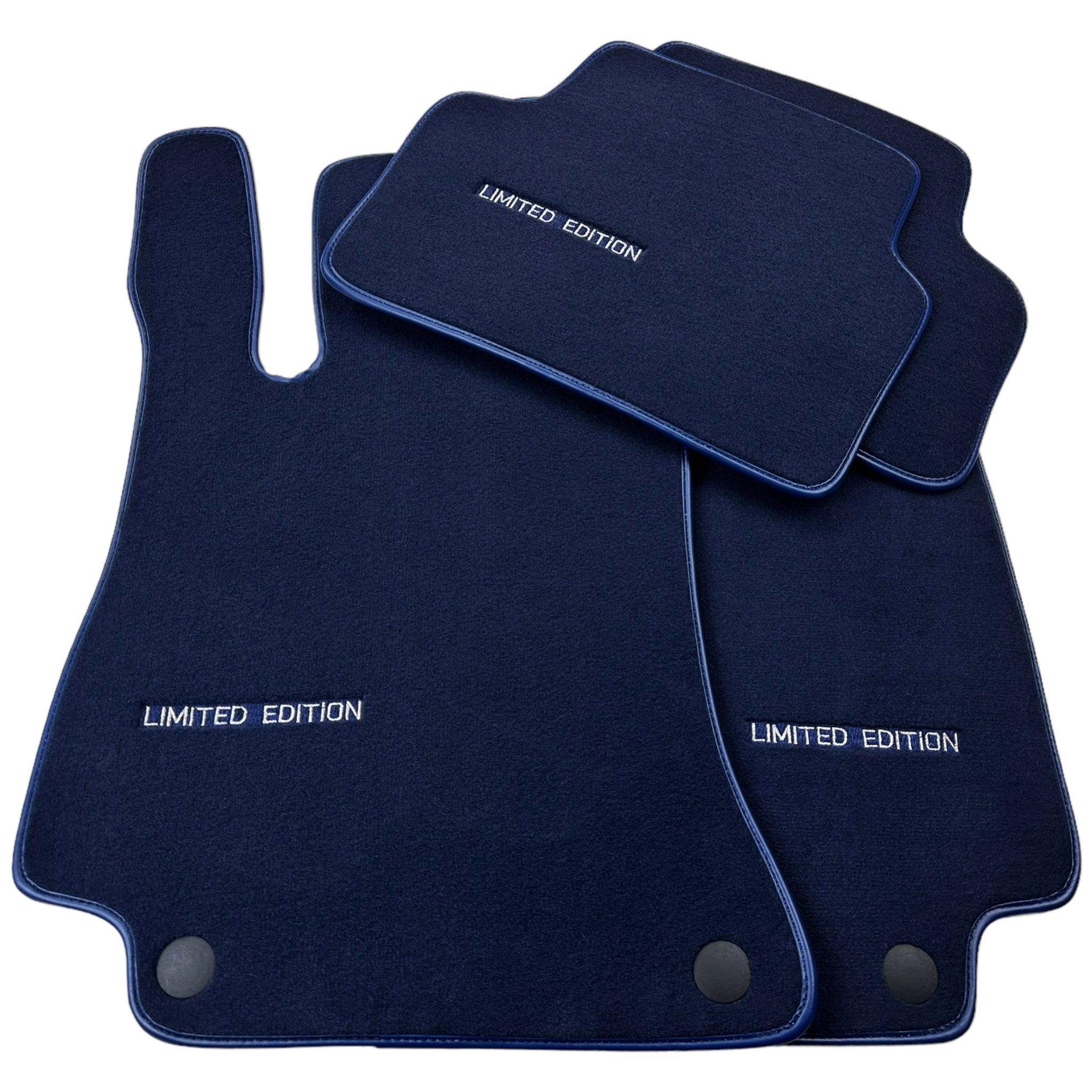 Dark Blue Floor Mats For Mercedes Benz E-Class W213 Sedan (2016-2020) | Limited Edition - AutoWin