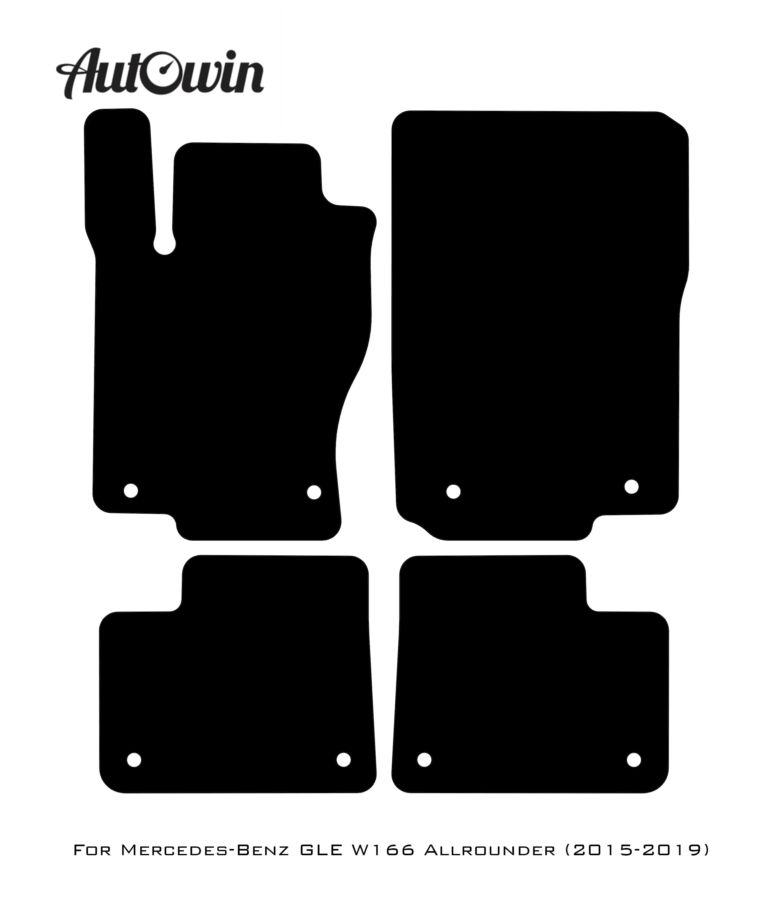 Dark Blue Floor Mats For Mercedes Benz GLE-Class W166 Allrounder (2015-2019) | Limited Edition - AutoWin