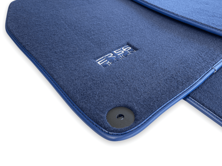 Dark Blue Floor Mats for Porsche Panamera (2017-2023) | ER56 Design - AutoWin