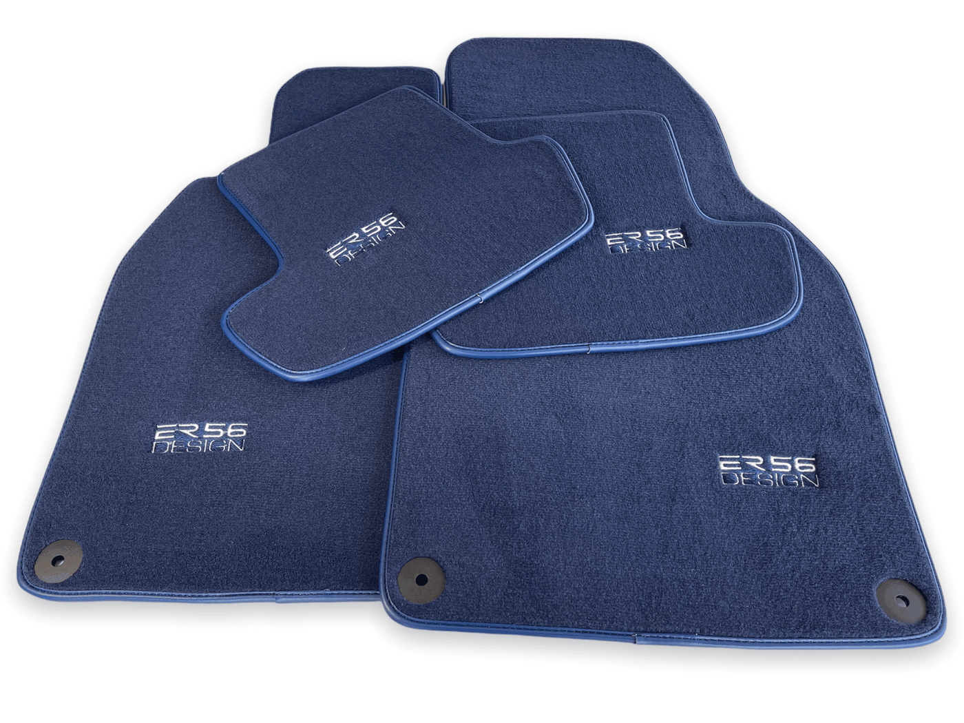 Dark Blue Floor Mats for Porsche Taycan (2019-2023) | ER56 Design - AutoWin