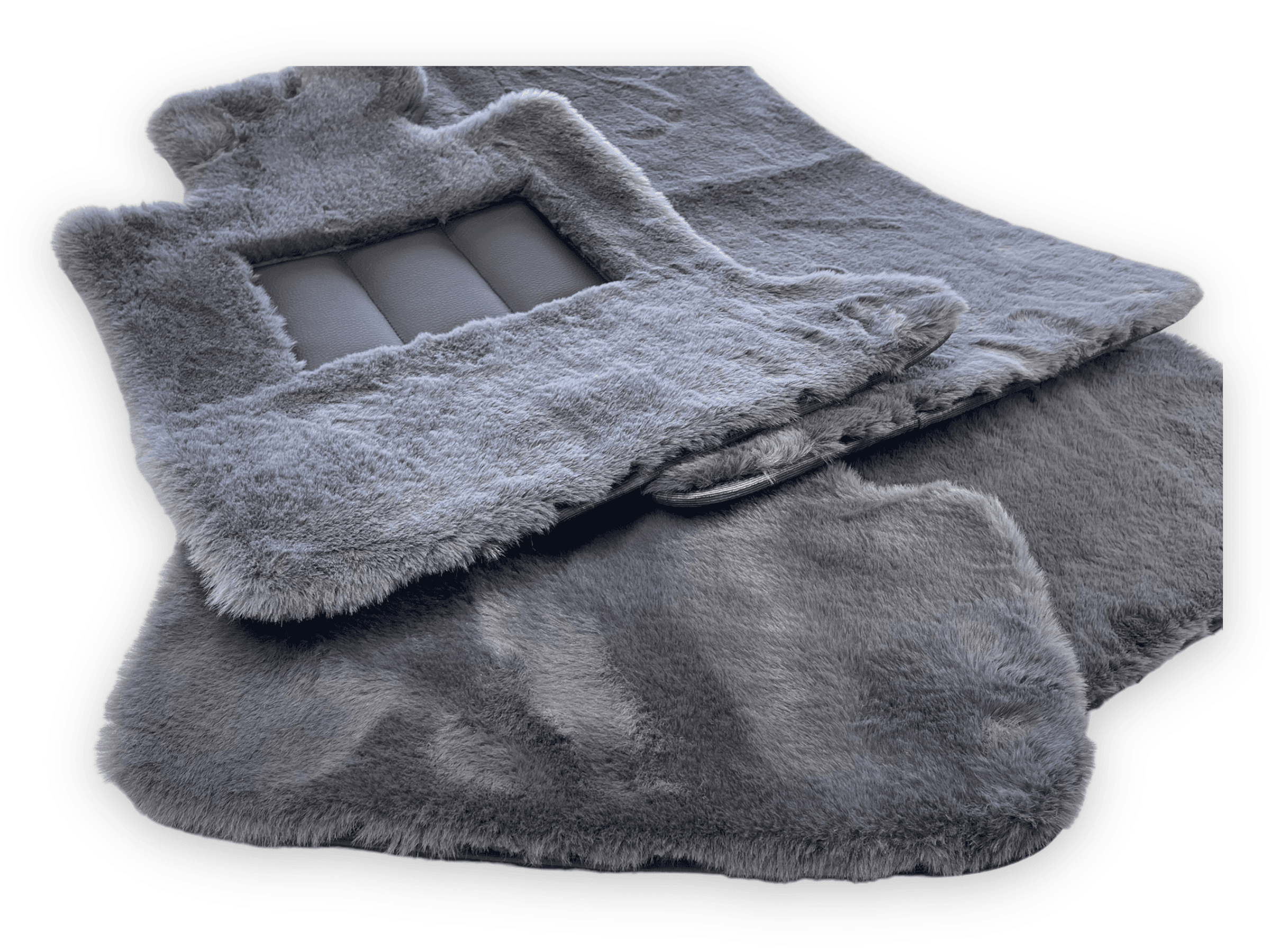 Dark Gray Sheepskin Floor Mats For Rolls Royce Spectre (2023-2024) Er56 Design Brand - AutoWin