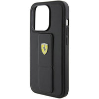 Ferrari Grip Stand Metal Logo Hardcase for iPhone 15 Pro 6.1" - AutoWin