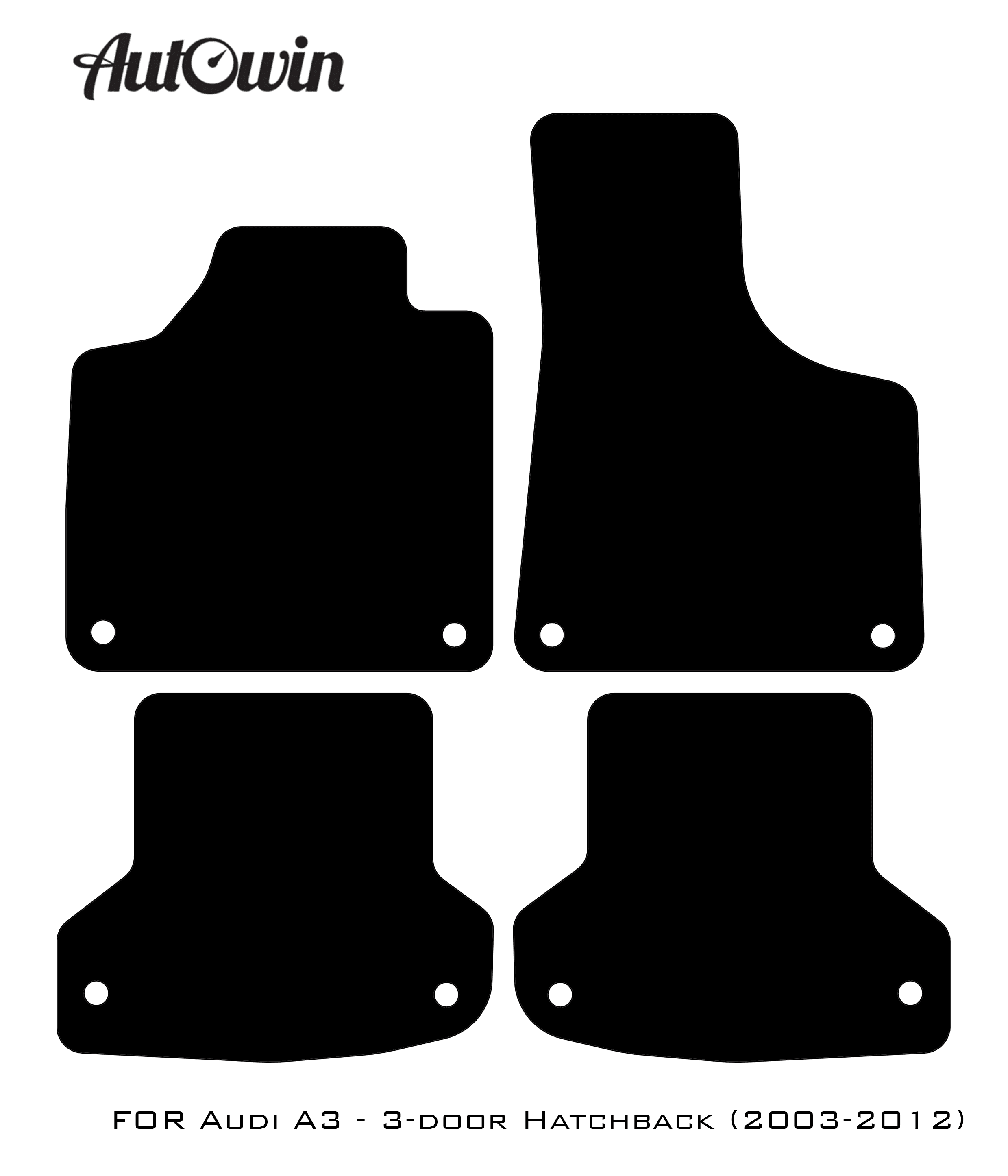 Floor Mats for Audi A3 - 3-door Hatchback (2003-2012) Er56 Design - AutoWin
