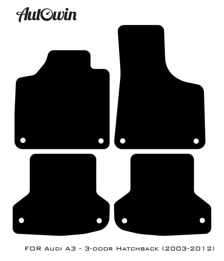 Floor Mats for Audi A3 - 3-door Hatchback (2003-2012) Er56 Design - AutoWin