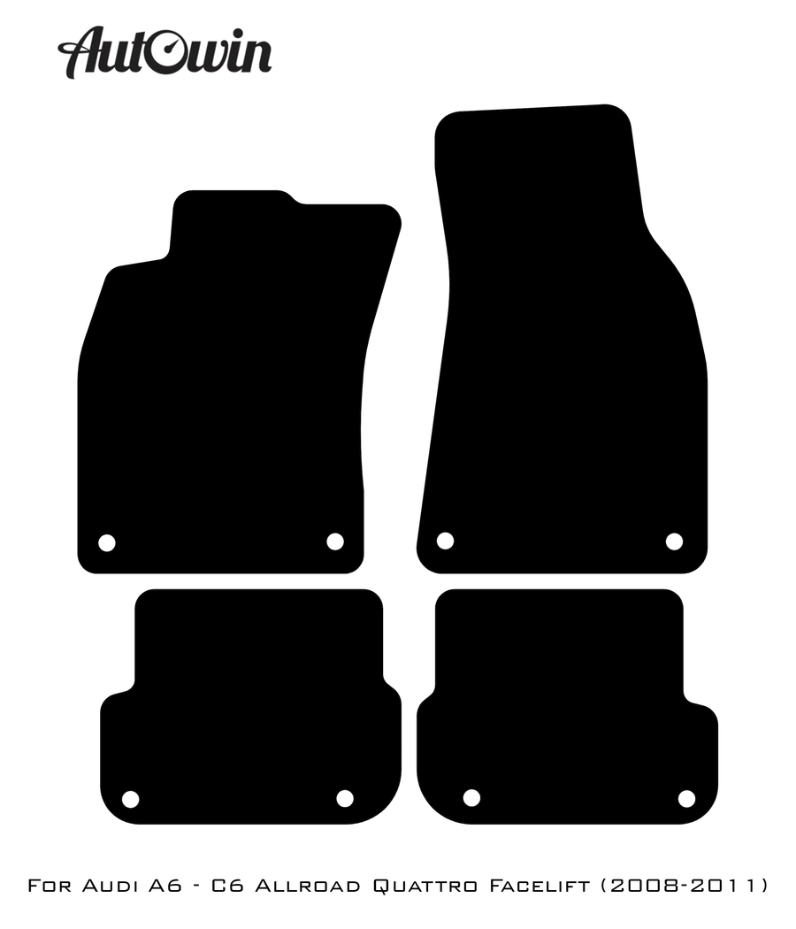 Floor Mats for Audi A6 - C6 Allroad Quattro Facelift (2008-2011) ER56 Design - AutoWin