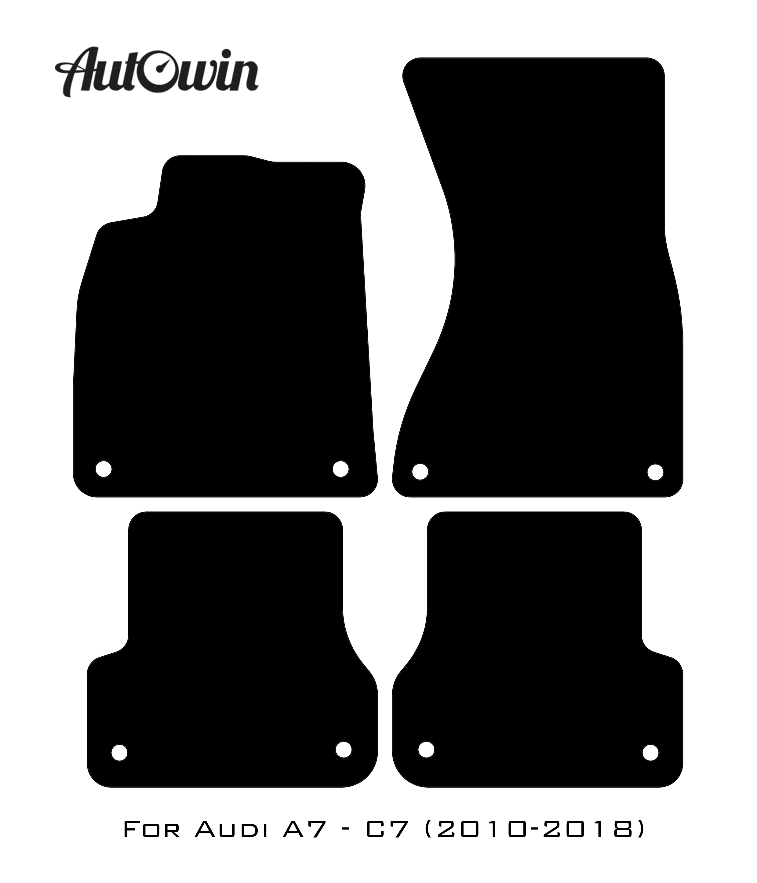 Floor Mats for Audi A7 - C7 (2010-2018) ER56 Design - AutoWin