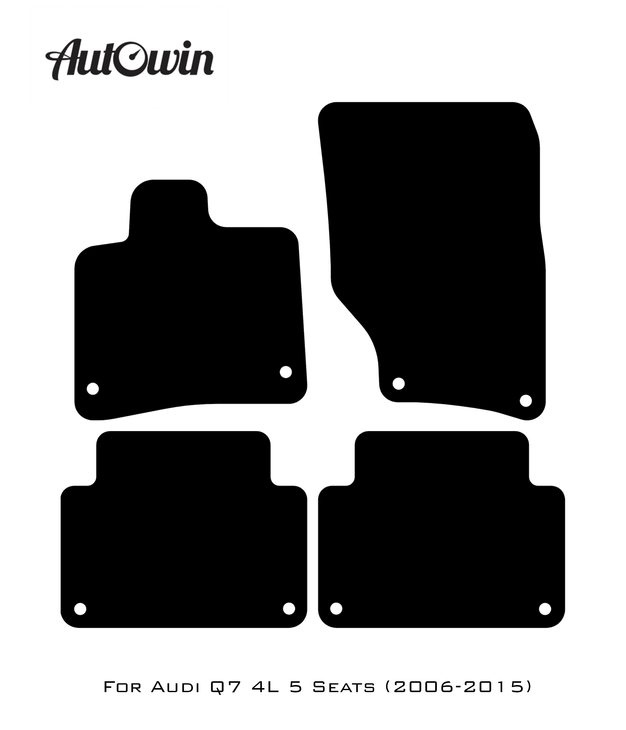 Floor Mats for Audi Q7 4L (2006-2015) ER56 Design - AutoWin